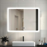 Led Badspiegel 80×60Cm Wandspiegel Mit Uhr, | Kaufland.de Regarding Badezimmerspiegel Led Uhr